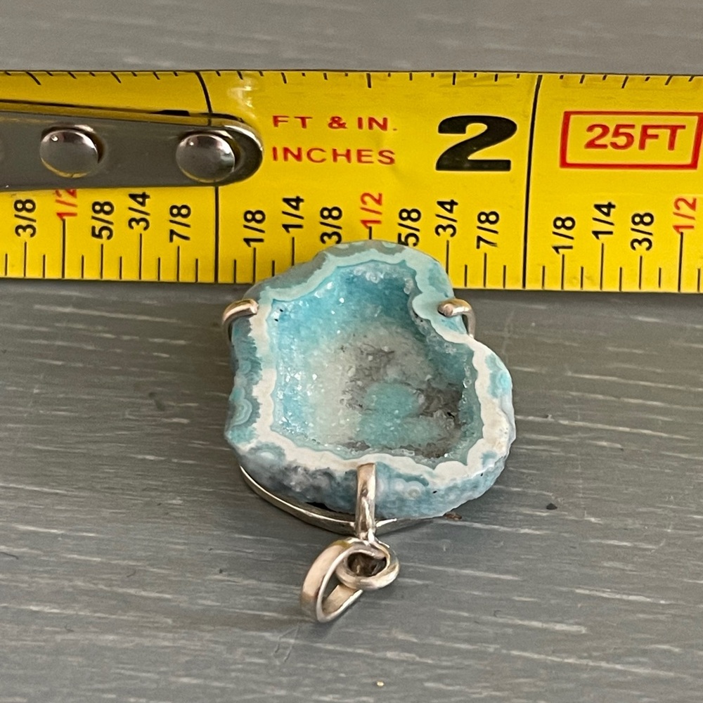 ⭐️ New Druzy Sterling Silver Pendant - Picture 6 of 7